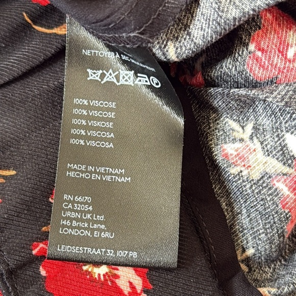 ANTHROPOLOGIE Maeve Floral Printed Wide Leg High Rise A-Line Culottes Size L NEW - Picture 6 of 9